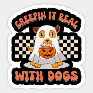 Boo-tifully Bewitched Puppy Dog Halloween Sticker